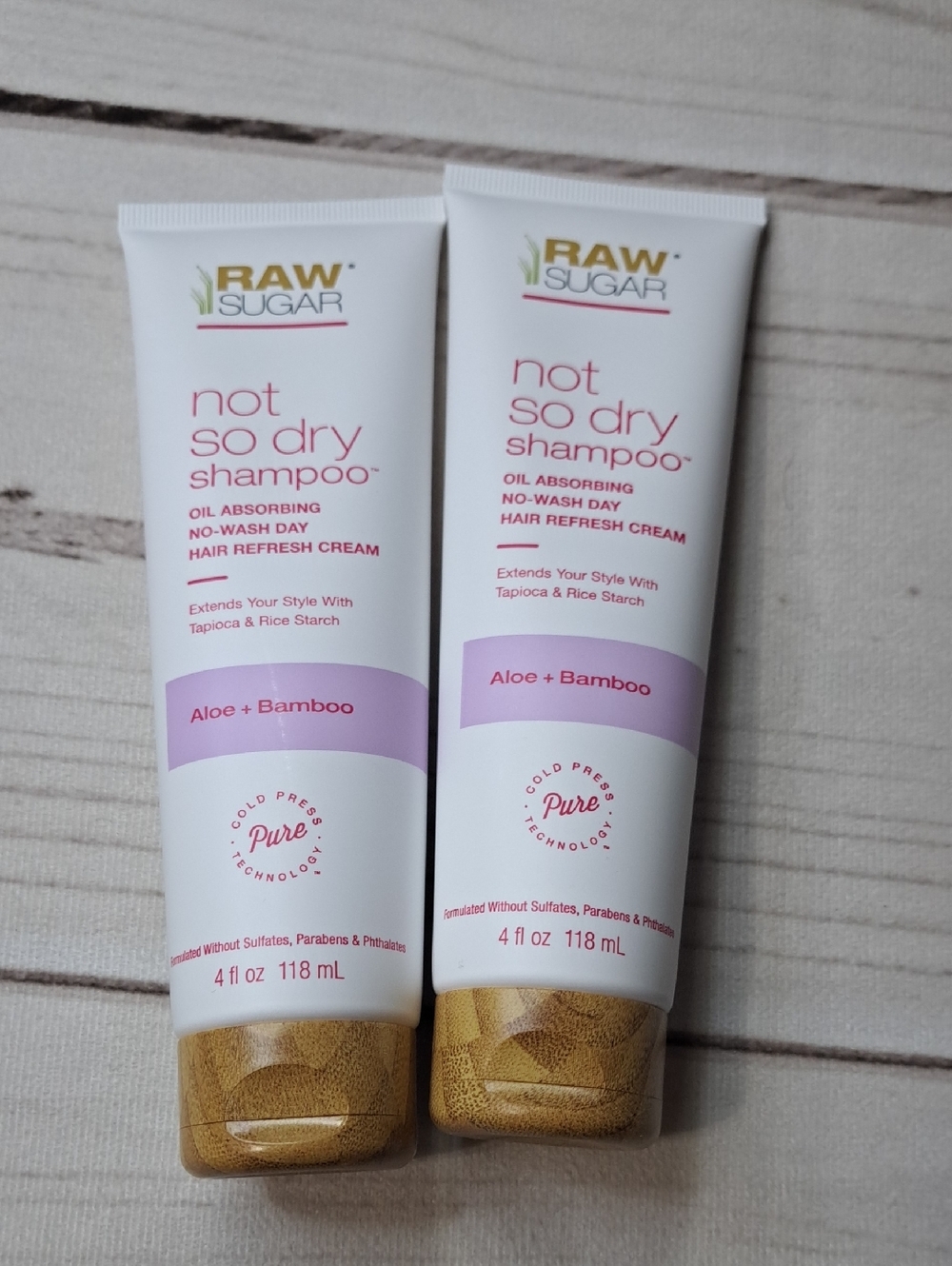 RawSugar Not So Dry Shampoo Aloe + Bamboo - 2 Pack